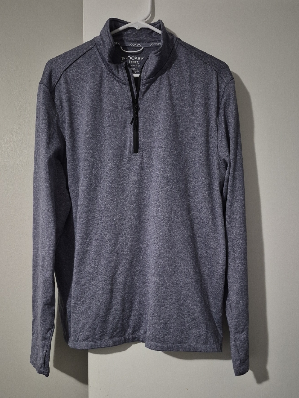 Jockey Sport Heathered Gray Quarter-Zip Pullover